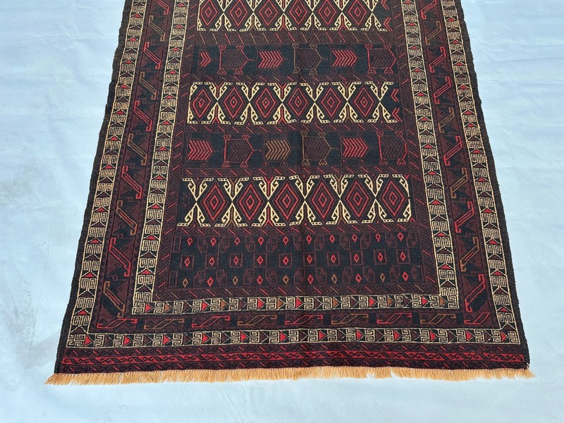 4'5 X 6'2 Ft Vintage Gorgeous Afghan Full Soumak Adreskan Tribal Herat Klim gallery