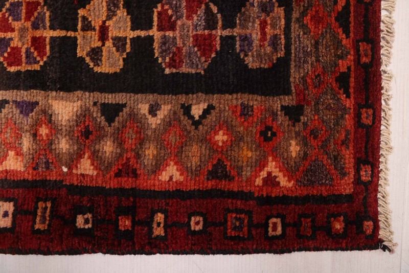 Vintage Geometric Area Rug 4'7" x 5'11" Traditional Hand-Knotted Wool Carpet gallery