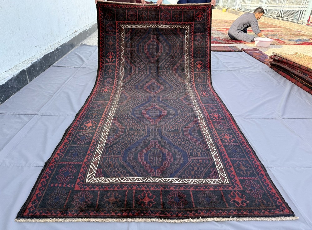 Antique Afghan Baluchi Area Rug 5x10 Hand Knotted Persian Style Oriental Carpet