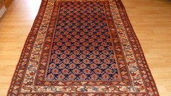 4’6″ x 7′ ANTIQUE TRIBAL RUG KURDISH butteh design pre 1900 RUG #3843