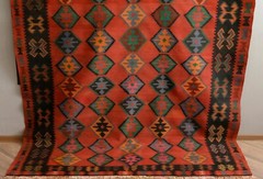 Vintage Caucasian Shirvan Kilim Rug nomad tribal carpet 5’9″ x 8’4″, 174x326cm