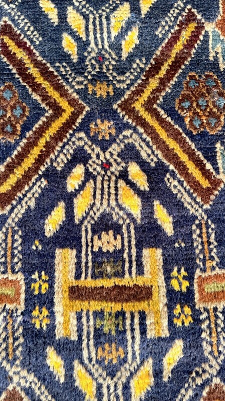 Authentic Hand Knotted Afghan Balouch Wool Area Rug 4.2 x 2.11 Ft (423 PF) gallery