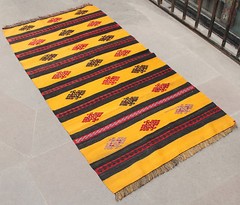 Turkish Kilim Rug 31”x62” Hand Woven Sivas Cicim Kilim 81x160cm