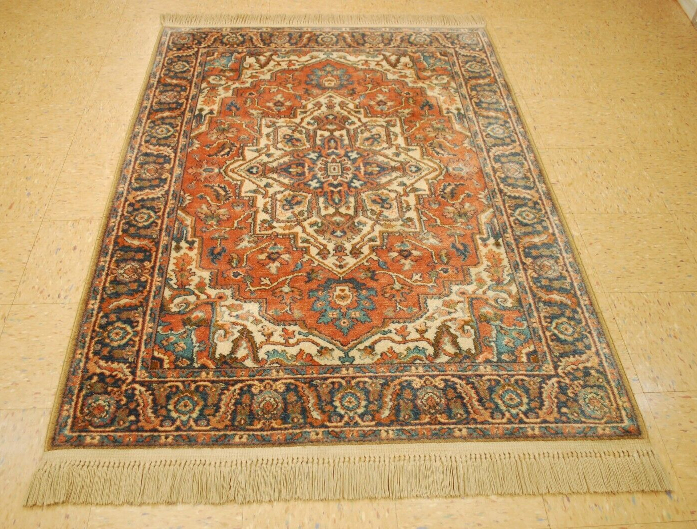 MINT AUTHENTIC AMERICAN KARASTAN ANTIQUE SERAPI PATTERN#744 RUG CARPET 4'3" X 6' gallery