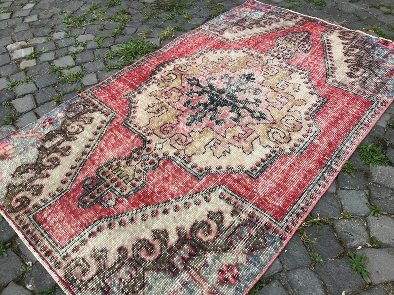 Handmade Rug Turkish Area Rug Vintage Rug Oushak Rug Antique Rug Bohemian Rug gallery