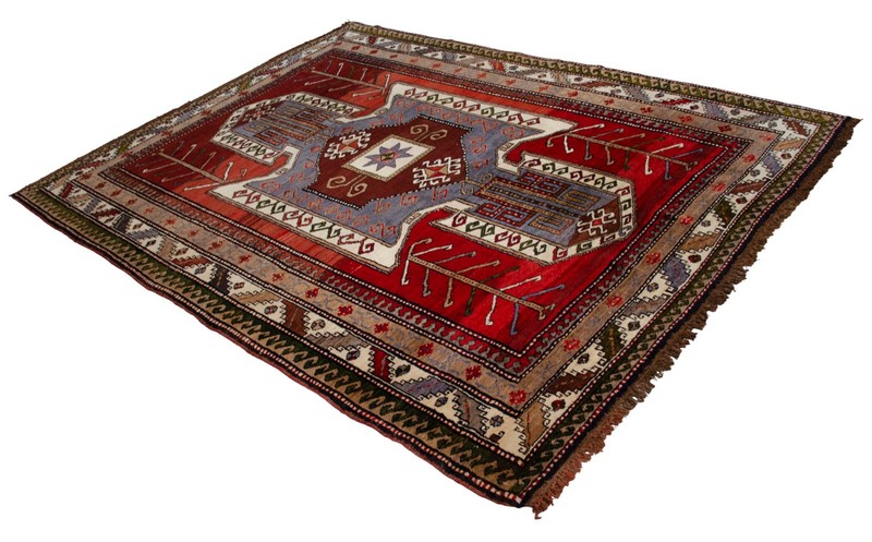 PRISTINE Unused 6'2"x8'4" Turkish Area Rug | 1960s Hand-Knotted Wool Caucasian gallery