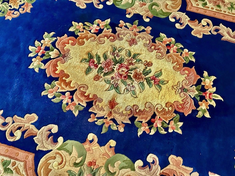 Vintage Oriental Asian Wool Rug, 4ft-11" x 7ft-9", pre-owned, great condition gallery