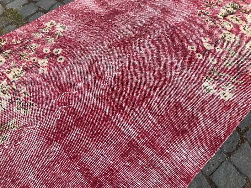 Home Decor Rug, Turkish Vintage Rug, Boho Decor Rug, Oushak Rug,3,6 x 6,7 ft gallery