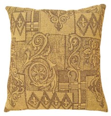 Vintage Floro-Geometric Fabric Pillow; size 1’8” x 1’6” with FREE SHIPPING!