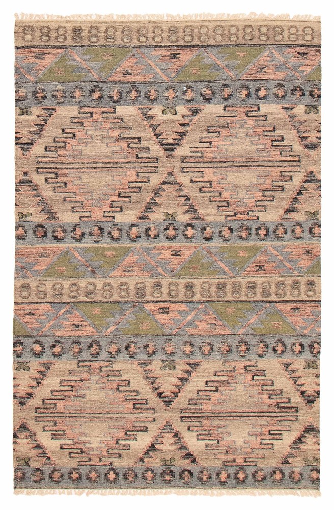 Vintage Hand Woven Area Rug 5'3" x 8'1" Traditional Wool Oriental Carpet