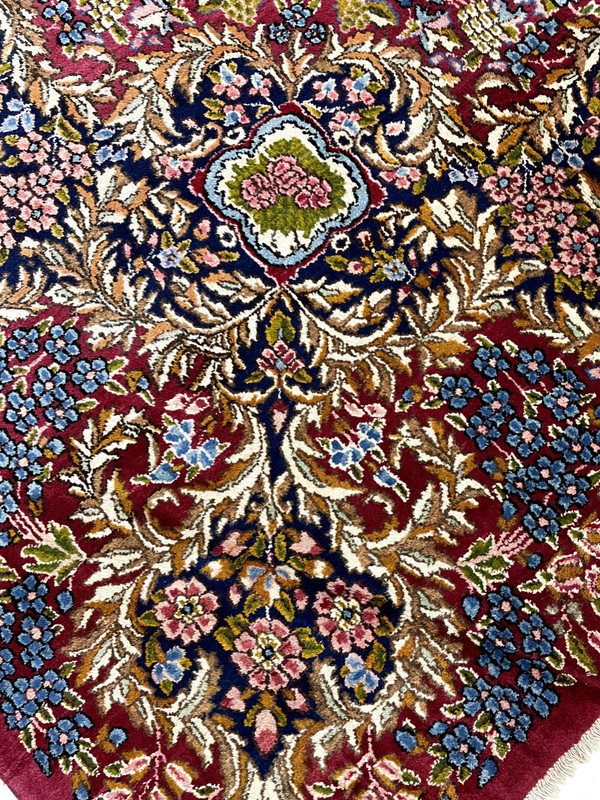 Antique Oriental Hand-Knotted Wool Area Rug Red/Blue/Ivory/Green 10'5" x 14'4" gallery