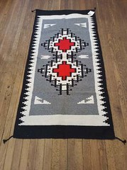 Handwoven Southwest Design Acrylic Rug; 32″x64″
