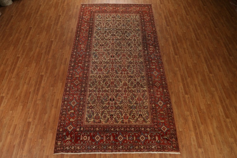 Antique Pre-1900 Heriz Bakhshayesh Area Rug 7'x13' Hand-knotted Wool Carpet gallery