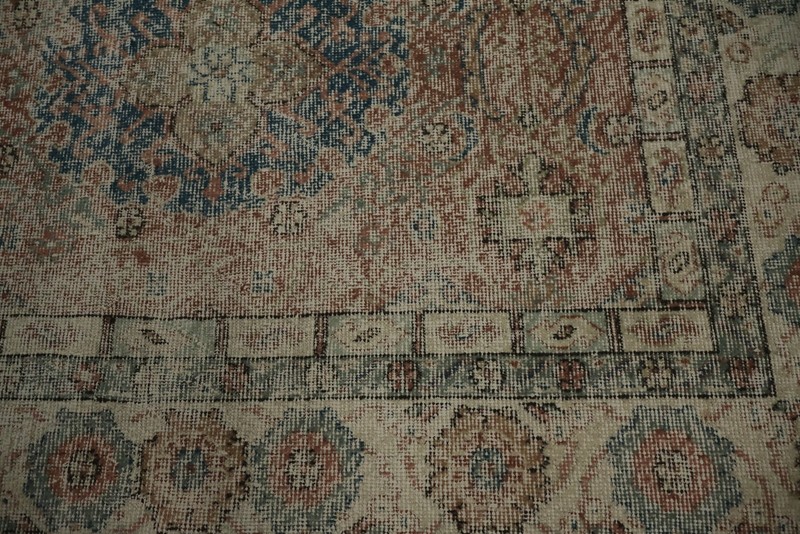 Handcrafted Anatolian Area Rug 6x10 Ft Geometric Carpet with Charming Distressed gallery