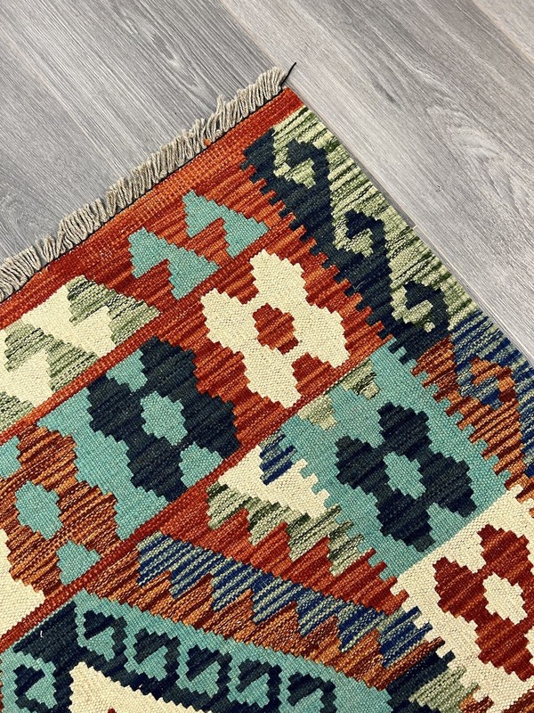 Vintage Kilim Traditional Hand Made Oriental Wool Kilim 5ftx3.2ft 154cmx100cm gallery