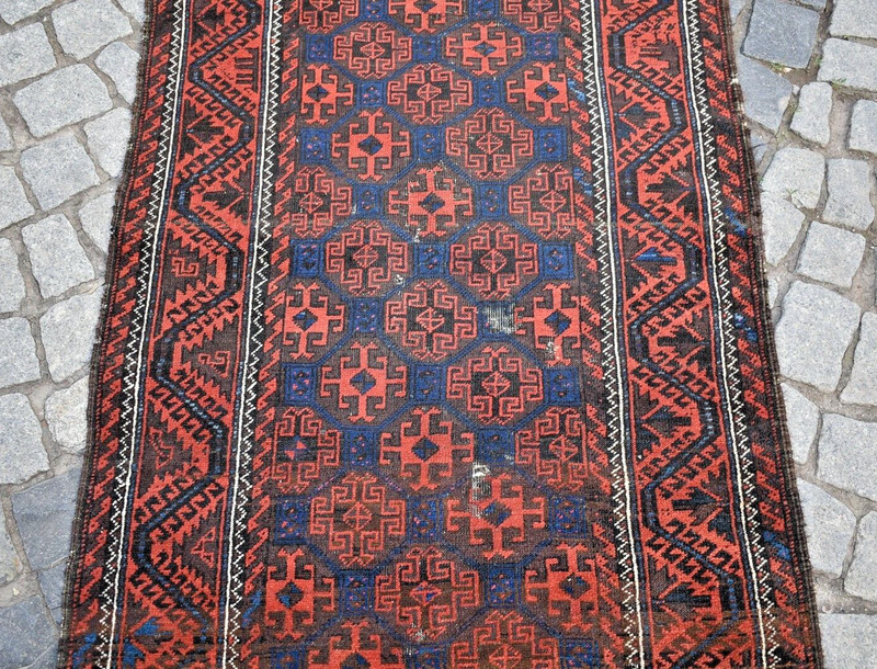 Fabulous Antique Rare Tribal Rug Collectors Piece Distressed Low Pile Tribal Rug gallery