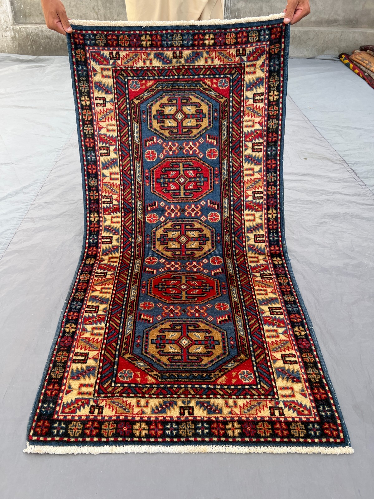 2'4 x 4'6 ft Vintage Caucasian Kazak Rug Afghan Hand Knotted Tribal Kitchen Rug gallery