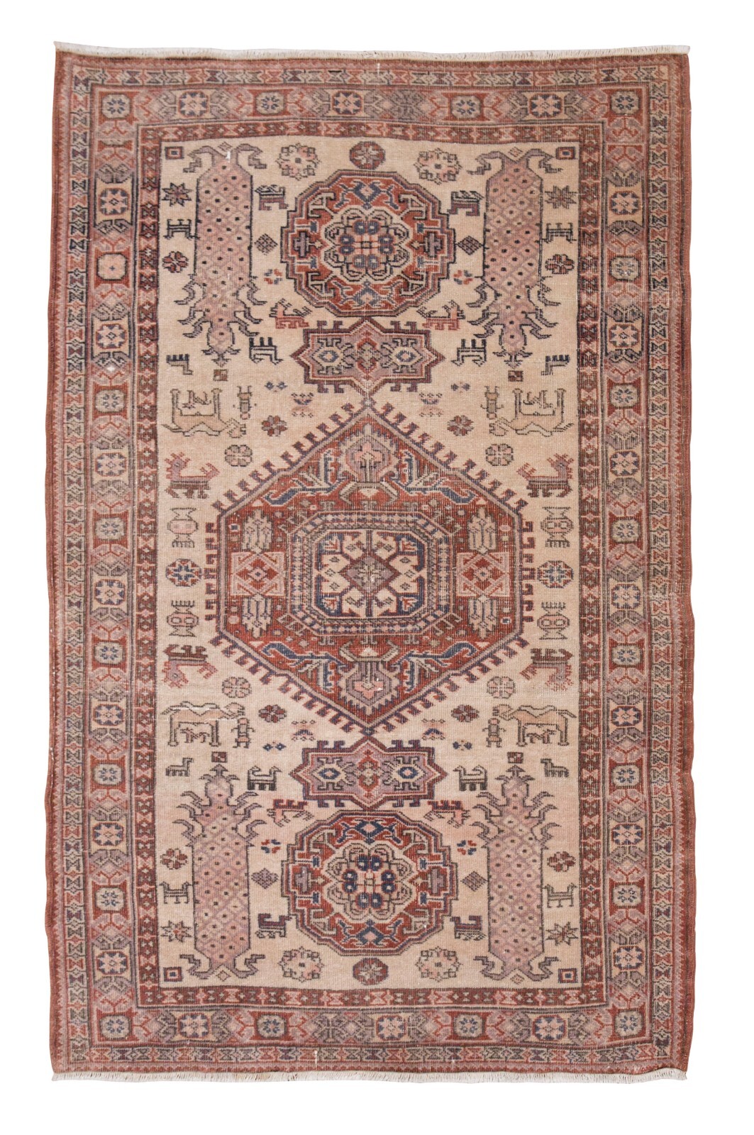 Turkish Rug, Vintage Rug, 4 x 6 feet, Oushak Rug, Antique Rug, Oriental Rug gallery