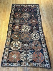 Stunning Antique Moghan Kazak Rug C.1900 Hand Knotted Piece Of Art 6’8×3’4