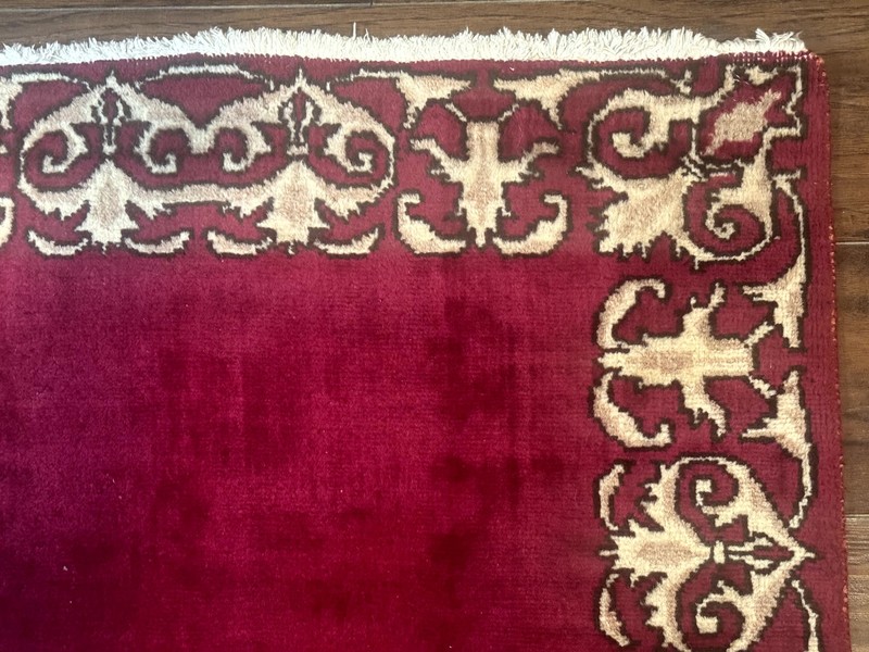 Per'sian Ker'man Runner Rug3x16, Handmade Red Carpet Runner Semi Antique Vintage gallery