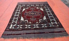 5’11 x 8’11 Ft Vintage handmade afghan berjesta kilim rug, Tribal wool kilim rug