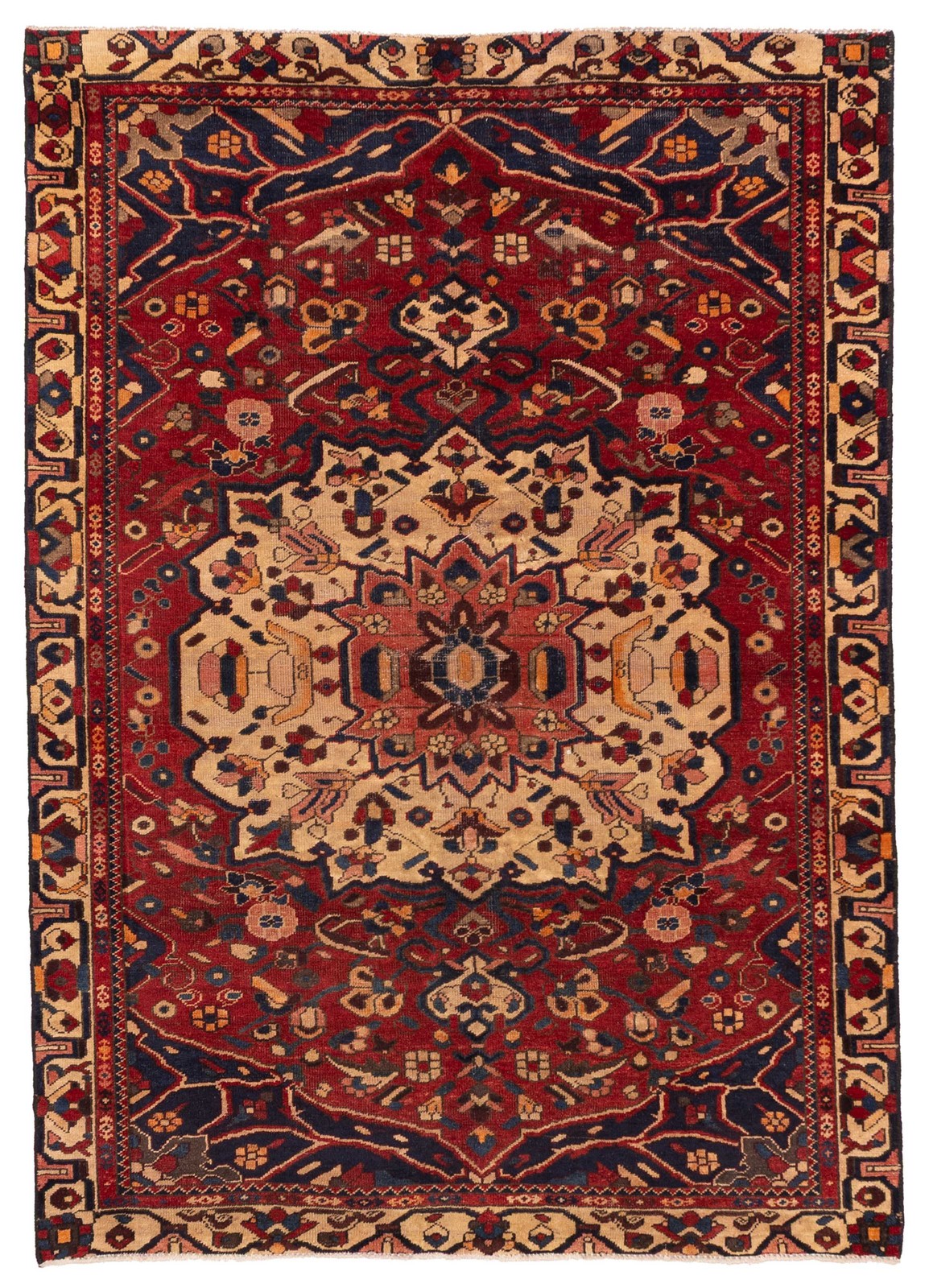 Traditional Vintage Hand-Knotted Oriental Carpet 4'11" x 6'11" Wool Area Rug gallery