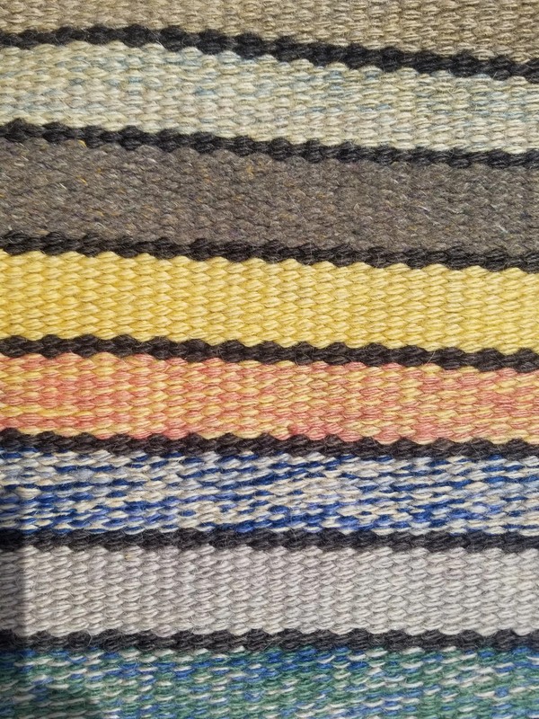 Vintage Traditional Handmade Anatolian Striped Wool Multicolor Kilim 4.3x2.2ft gallery