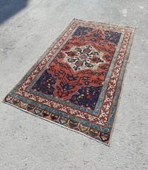 Seraphi motif Area Rug, Kitchen Carpet Rug, Turkish Oshak Rug Handmade Wool Rug