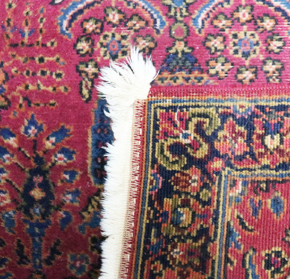 Splendid Antique KARASTAN Traditional circa 1920 Red Area RUG 2' 2" x 4' gallery