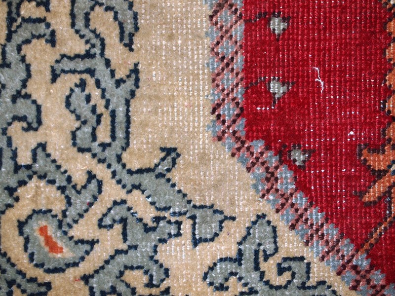 Handmade antique Turkish Konya rug 2.9' x 3.5' (69cm x 108cm) 1920s - 1C500 gallery