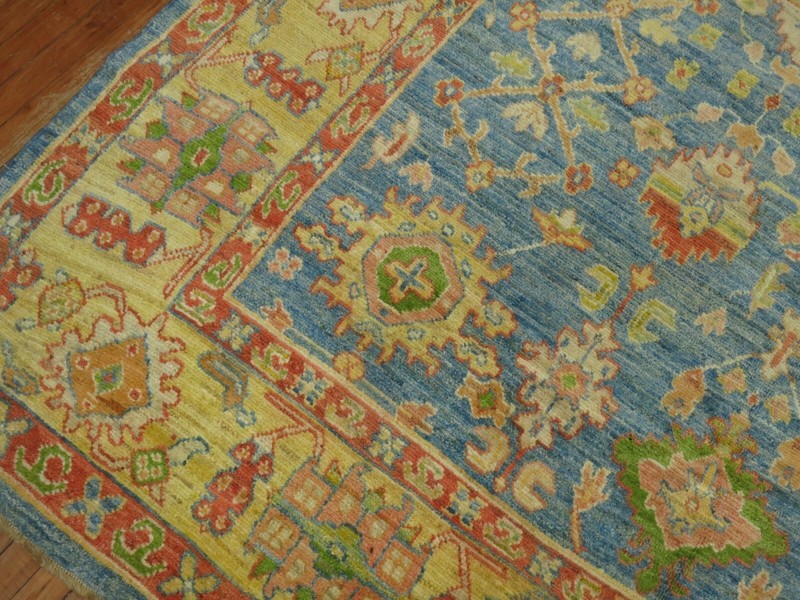 Modern Turkish Oushak Ushak Rug Size 8'3''x9'1'' gallery