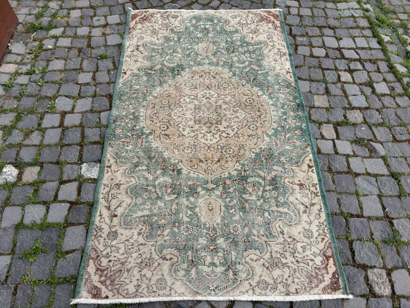Wool rug, Area rug, Vintage rug, Turkish rug, Bohemian rug 3,9 x 6,8 ft gallery
