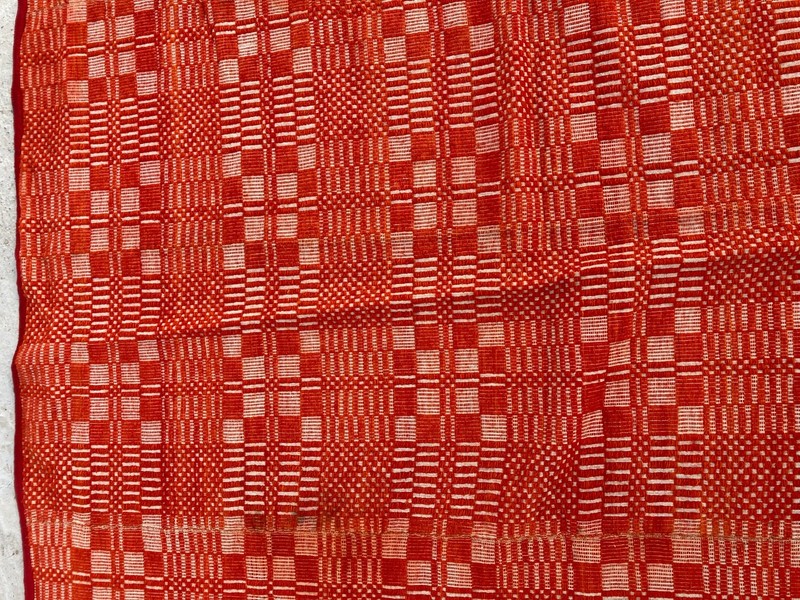 Vintage Handmade Geometric Traditional Wool Flatweave Rug 203x194 cm gallery