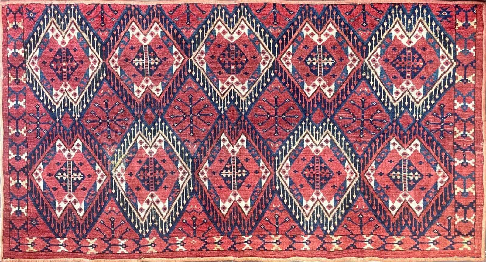 Antique Yomud Turkoman Rug Fragment, AS IS, 3' x 5'6" #116998 gallery
