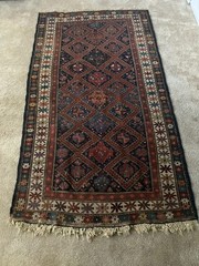 ANTIQUES CAUUCASIAN SHIRVAN RUG HAND-NOTTED WOOL, NATURAL DYES/C 1860-1899/SALE