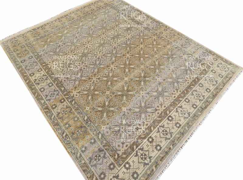 Muted Beige & Taupe Traditional Carpet 8x10 ft gallery