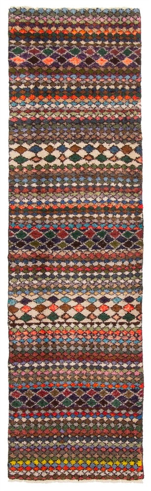Vintage Hand-knotted Runner Rug 1'7" x 6'1" Traditional Oriental Wool Carpet