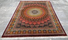 New Pictorial Rug Hi Qaulity Power Loomed Mehrab Dsgn Silk Carpet 8×11 ft