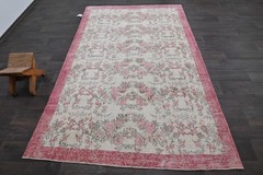 Oushak Turkish Vintage Rug 5×8 Kilim Rug Anatolian Handmade Boho Decor BEIGE