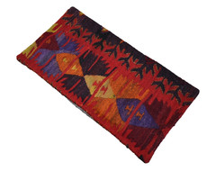 Turkish Kilim Pillow Cover Sofa Rug 12”x24” Decorative Handmade Cushion Cover