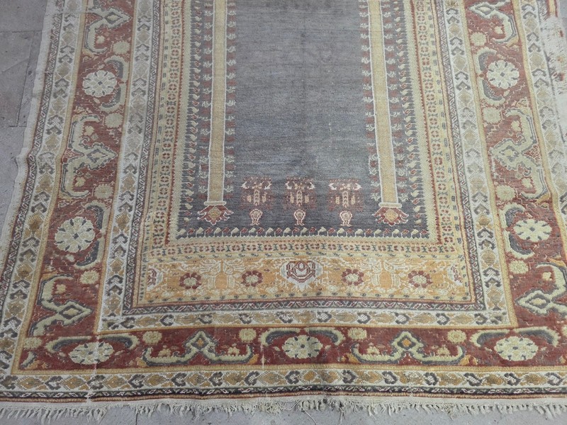 Antique Ghiordes Rug, Old Anatolian Tribal Carpet, Turkish Prayer Rug gallery