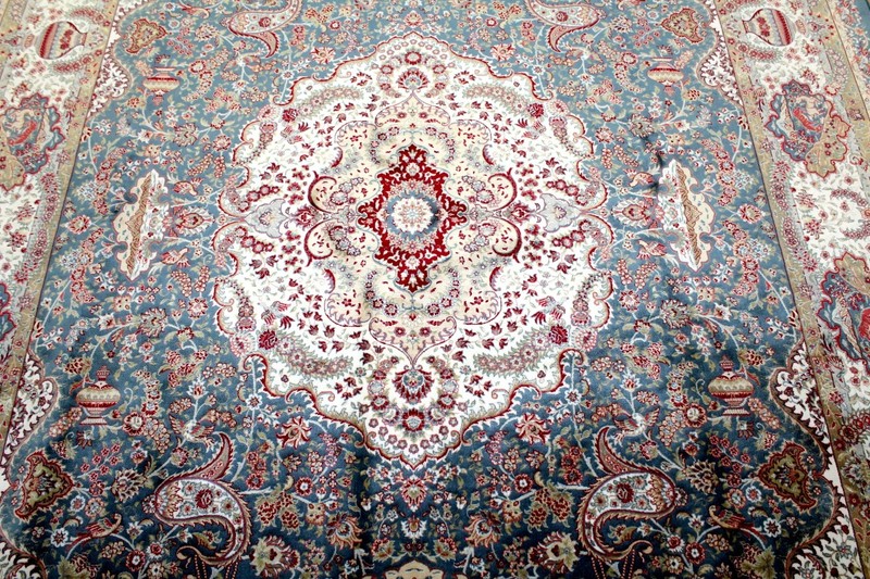 10X7 BREATHTAKING 1200+KPSI HIGH QLTY POWER LOOMED ALL SILK TABRIZZ TURKISH RUG gallery