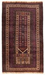 Vintage Hand-Knotted Area Rug 2’11” x 5’0″ Traditional Oriental Wool Carpet