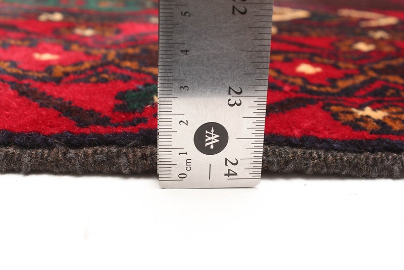 Vintage Red Traditional 3'7" x 6'7" Hand-Knotted Oriental Wool Area Rug gallery