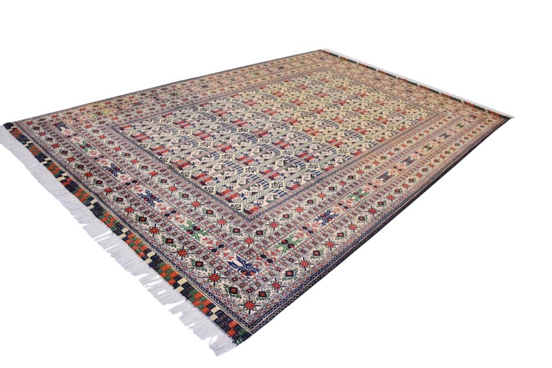 6x9ft Handmade Silver like Color Afghan Rug, Turkish Style, Wool, R118 gallery