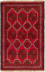 Vintage Hand-Knotted Area Rug 3’5″ x 5’5″ Traditional Oriental Wool Carpet