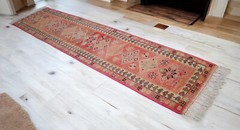 Turkish Runner Rug, HandMade Rug, Tribal Wool Rug, Ethnic Runner Rug 3 x 12 ft