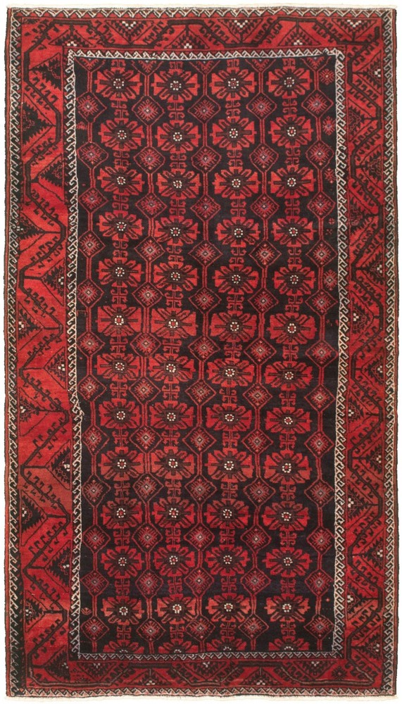 Vintage Traditional Hand-Knotted Area Rug 5'1" x 9'2" Oriental Wool Carpet