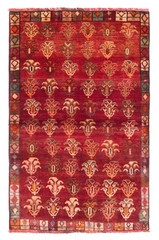 Vintage 4’0″ x 6’2″ Traditional Hand Knotted Vegetable Dye Wool Area Rug