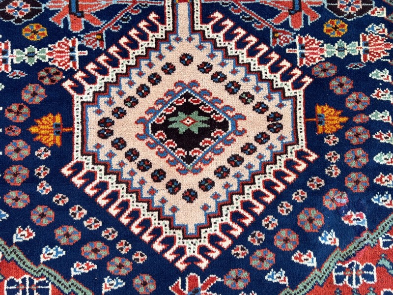 3'7x5'5 ft Vintage Afghan Baluchi Hand-Knotted Wool Geometric Area Rug gallery